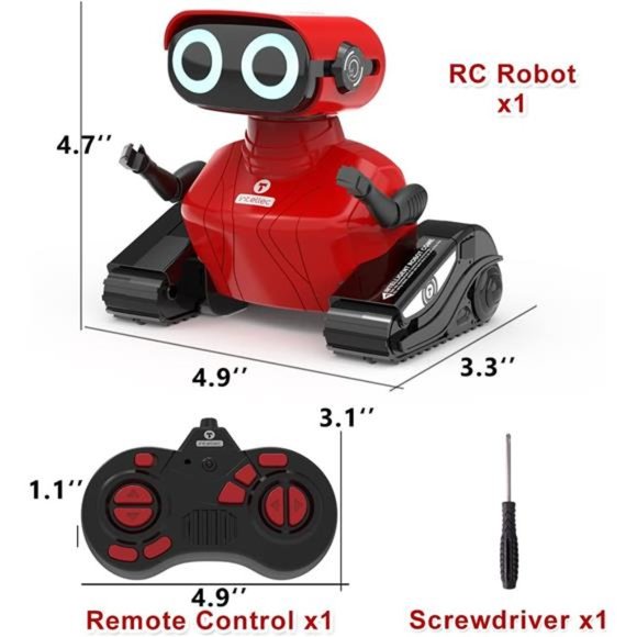 Robot Toys, Remote Control Robot Toy, RC Robots for Kids with LED Eyes, Flexible - Picture 6 of 6
